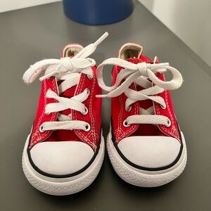 Converse Kids Shoes in Red and White